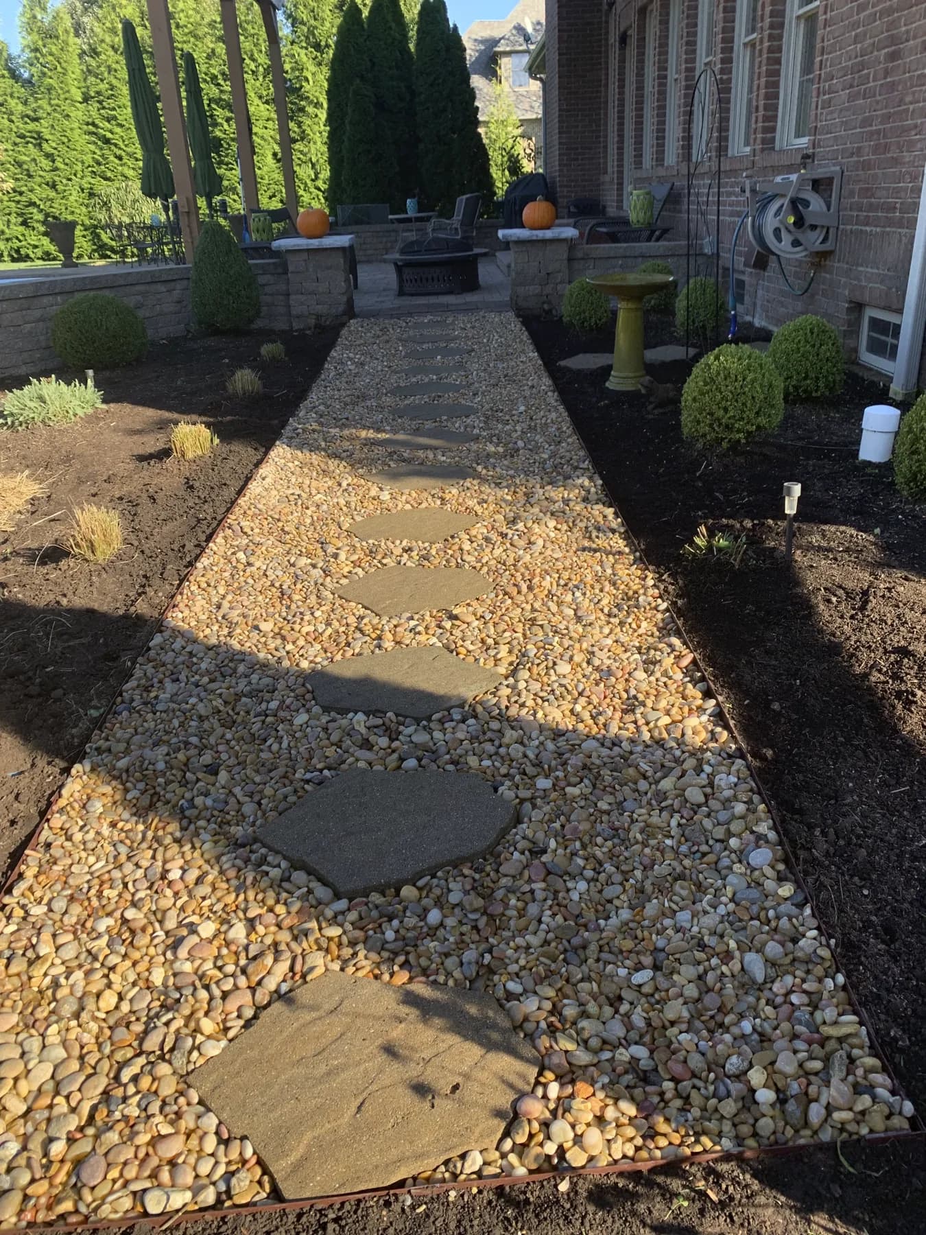 River Rock Bed Detail