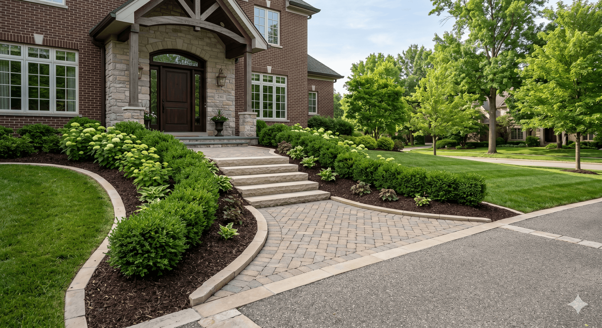 New paver walkway installation at a Lansdowne area property