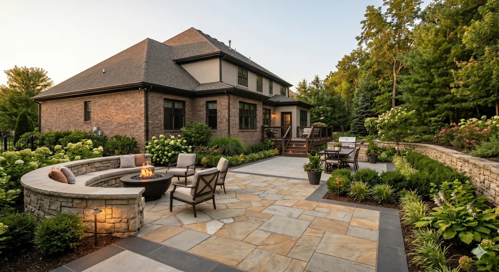 Paver patio installation at a residential property in Central Kentucky