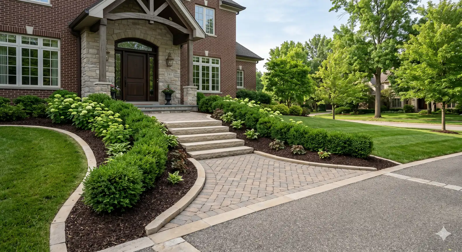 New paver walkway installation at a Lansdowne area property