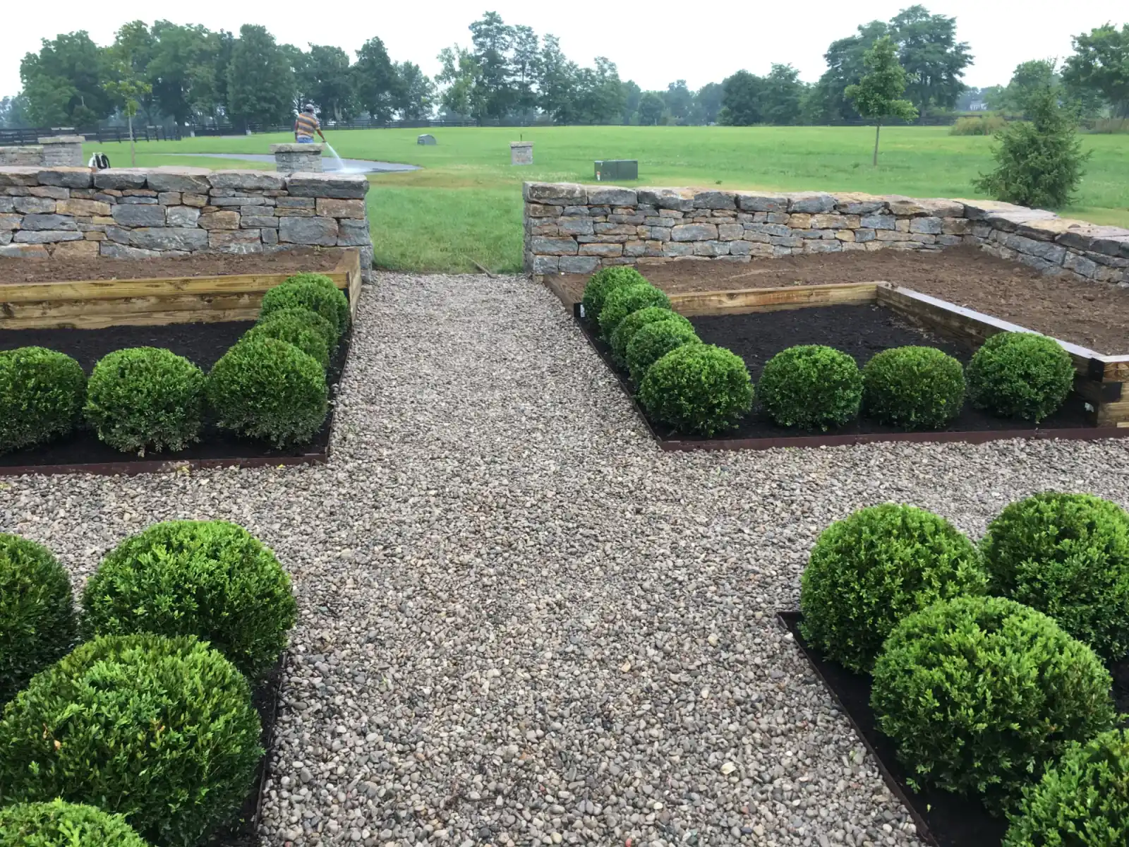 Formal Boxwood Walkway Layout gallery image 8